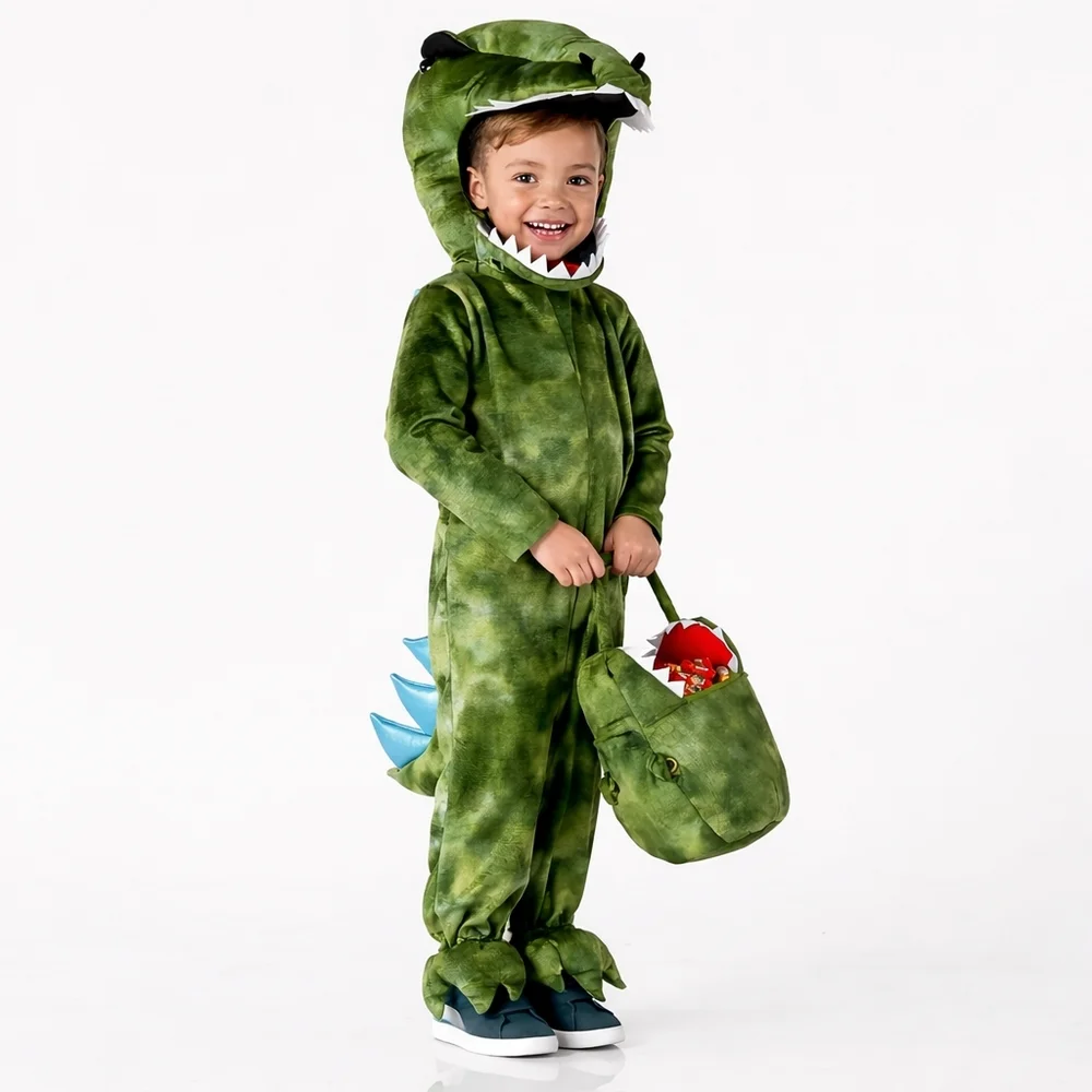 Pottery Barn Kids T-Rex Dinosaur Halloween Costume Size 3T NWT Lights Don't Work